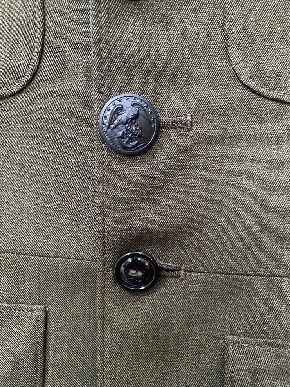 Vintage USMC Alpha Business Green Military Wool Jacket 36R FLAWS costume - Picture 3 of 16
